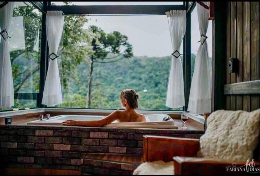 Cabana Sassafras Com Hidromassagem Алфредо Вагнер Екстериор снимка